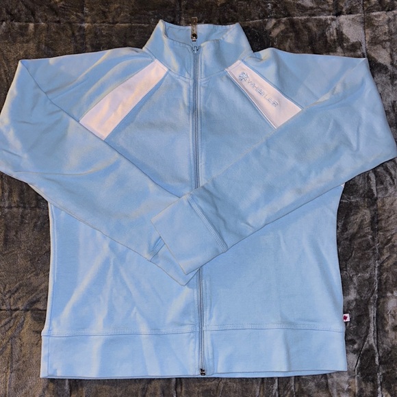 Y2K Whistler Baby-blue Zip-up Sweater - Women’s XS/S 🦋 - Picture 1 of 7